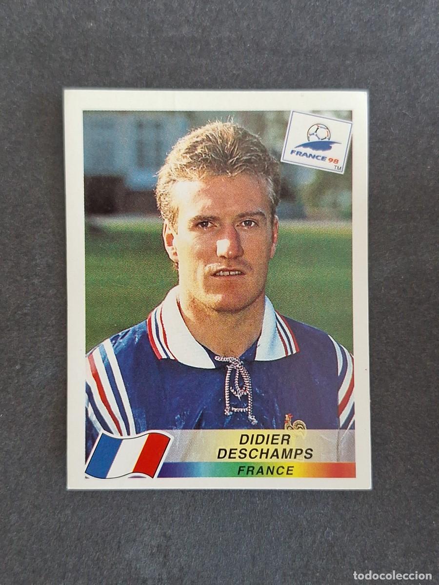 Cromos de f&uacute;tbol: L1 DIDIER DESCHAMPS SELECCION FRANCIA 165 MUNDIAL FRANCIA 98 1998 PANINI NUNCA PEGADO SIN PEGAR