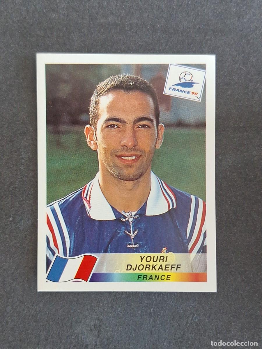 Cromos de f&uacute;tbol: L1 YOURI DJORKAEFF SELECCION FRANCIA 168 MUNDIAL FRANCIA 98 1998 PANINI NUNCA PEGADO SIN PEGAR