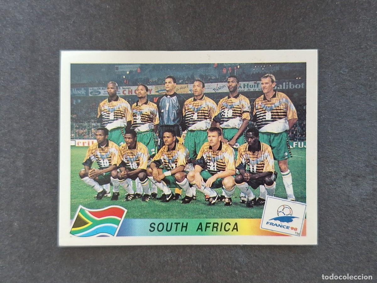 Cromos de f&uacute;tbol: L1 ALINEACION EQUIPO SELECCION SUDAFRICA 174 MUNDIAL FRANCIA 98 1998 PANINI NUNCA PEGADO SIN PEGAR