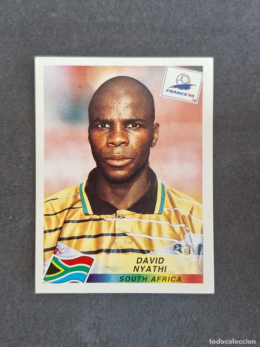 Cromos de f&uacute;tbol: L1 DAVID NYATHI SELECCION SUDAFRICA 181 MUNDIAL FRANCIA 98 1998 PANINI NUNCA PEGADO SIN PEGAR