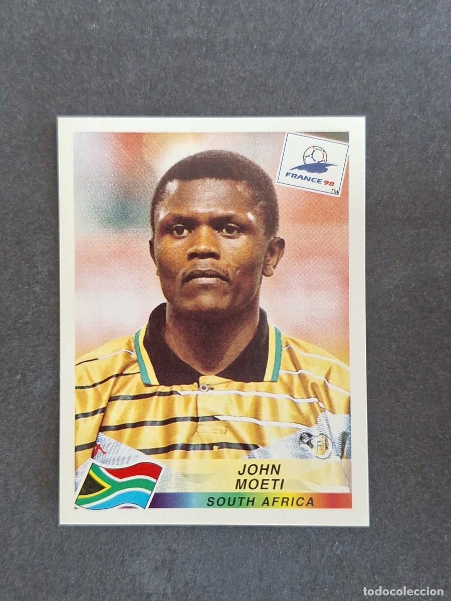 Cromos de f&uacute;tbol: L1 JOHN MOETI SELECCION SUDAFRICA 182 MUNDIAL FRANCIA 98 1998 PANINI NUNCA PEGADO SIN PEGAR