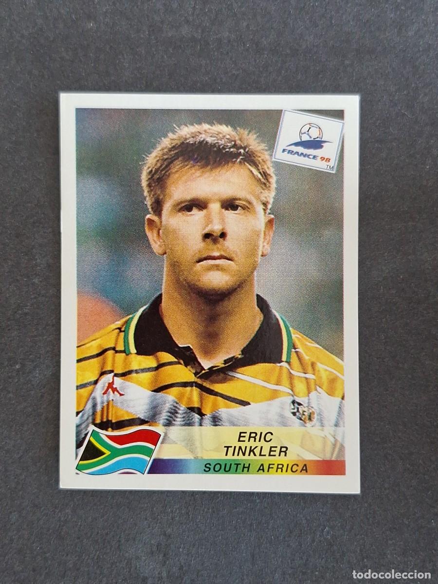 Cromos de f&uacute;tbol: L1 ERIC TINKLER SELECCION SUDAFRICA 184 MUNDIAL FRANCIA 98 1998 PANINI NUNCA PEGADO SIN PEGAR