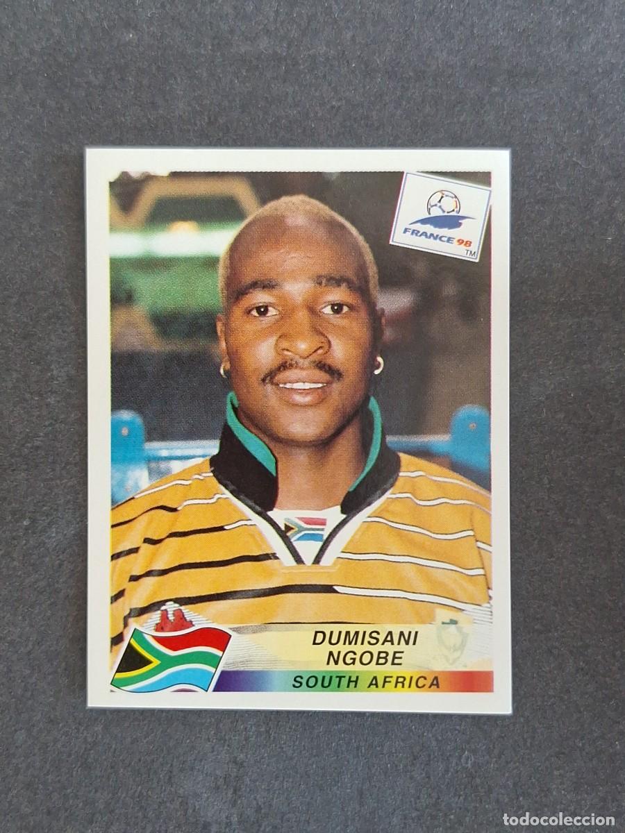 Cromos de f&uacute;tbol: L1 DUMISANI NGOBE SELECCION SUDAFRICA 186 MUNDIAL FRANCIA 98 1998 PANINI NUNCA PEGADO SIN PEGAR