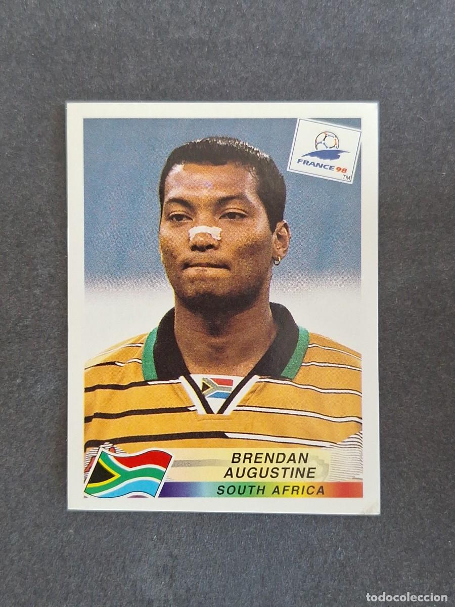 Cromos de f&uacute;tbol: L1 BRENDAN AUGUSTINE SELECCION SUDAFRICA 188 MUNDIAL FRANCIA 98 1998 PANINI NUNCA PEGADO SIN PEGAR