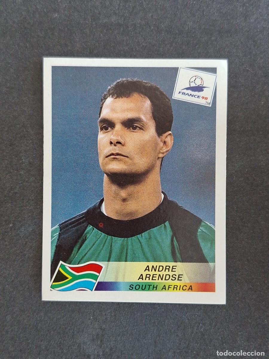 Cromos de f&uacute;tbol: L1 ANDRE ARENDSE SELECCION SUDAFRICA 191 MUNDIAL FRANCIA 98 1998 PANINI NUNCA PEGADO SIN PEGAR