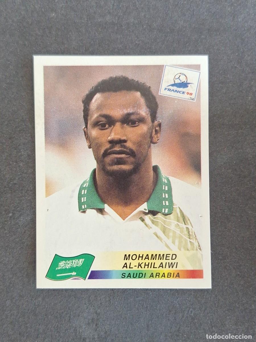 Cromos de f&uacute;tbol: L1 MOHAMMED AL-KHILAIWI SELECCION ARABIA SAUDI 195 MUNDIAL FRANCIA 98 PANINI NUNCA PEGADO SIN PEGAR
