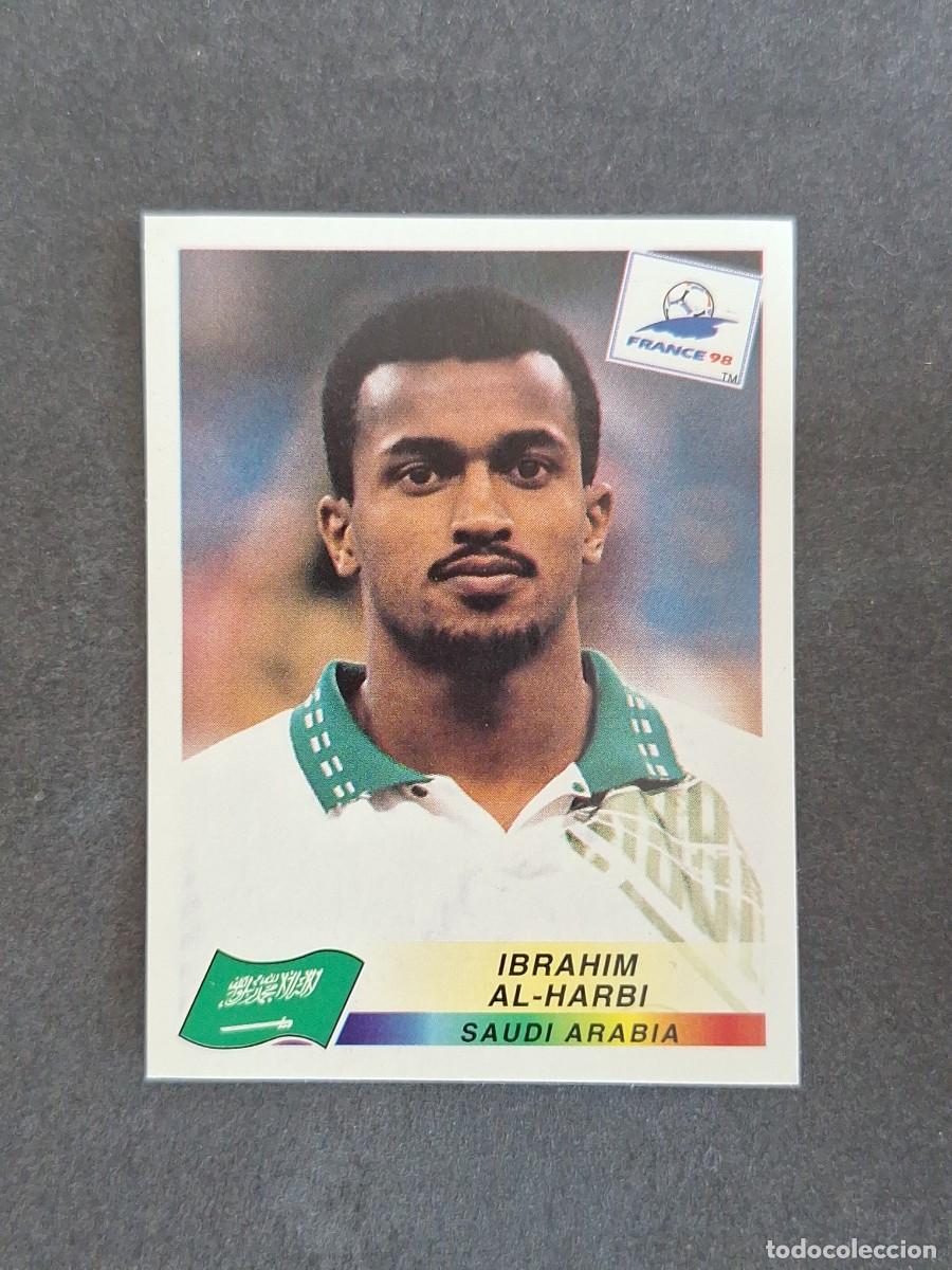 Cromos de f&uacute;tbol: L1 IBRAHIM AL-HARBI SELECCION ARABIA SAUDI 199 MUNDIAL FRANCIA 98 PANINI NUNCA PEGADO SIN PEGAR