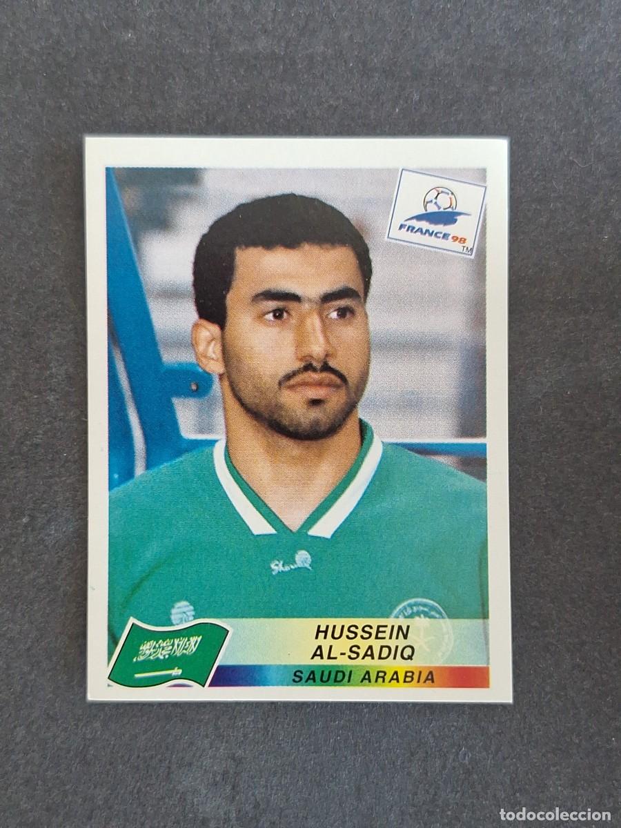 Cromos de f&uacute;tbol: L1 HUSSEIN AL-SADIQ SELECCION ARABIA SAUDI 209 MUNDIAL FRANCIA 98 PANINI NUNCA PEGADO SIN PEGAR