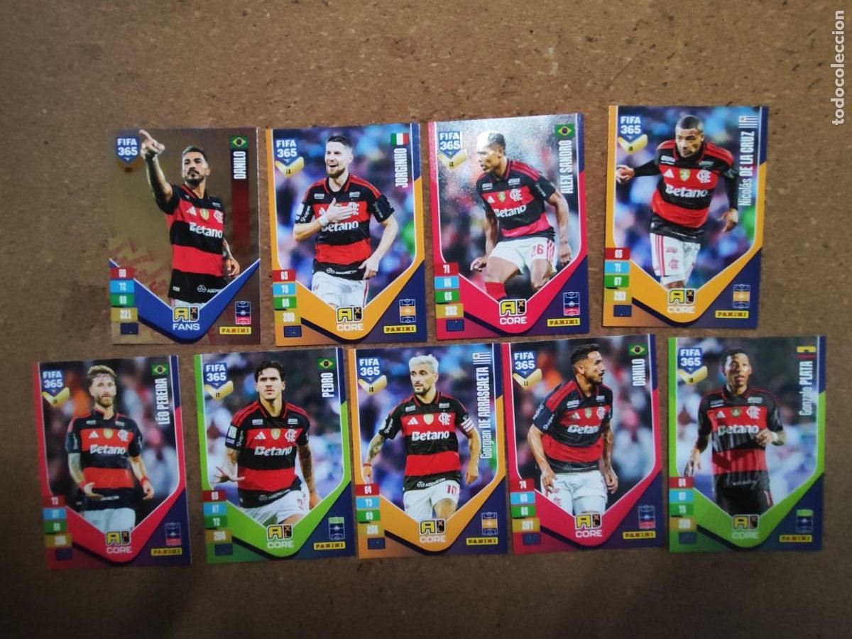 Cartes &agrave; collectionner de Football: ADRENALYN XL FIFA 365 2027 LOTE DE 9 CARTAS DEL FLAMENGO CON ESPECIAL , # PANINI