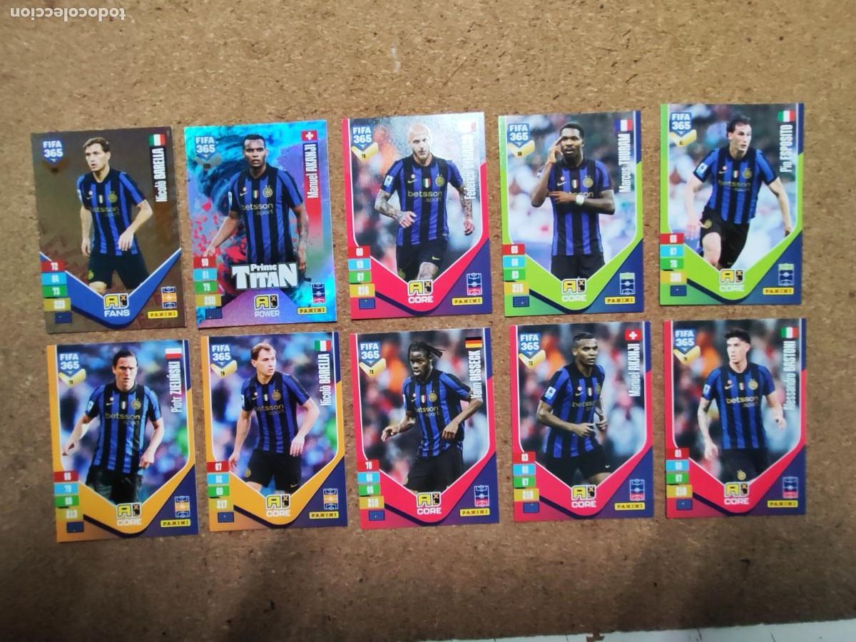 Cromos de f&uacute;tbol: ADRENALYN XL FIFA 365 2027 LOTE DE 10 CARTAS DEL INTER DE MILAN CON ESPECIALES , # PANINI