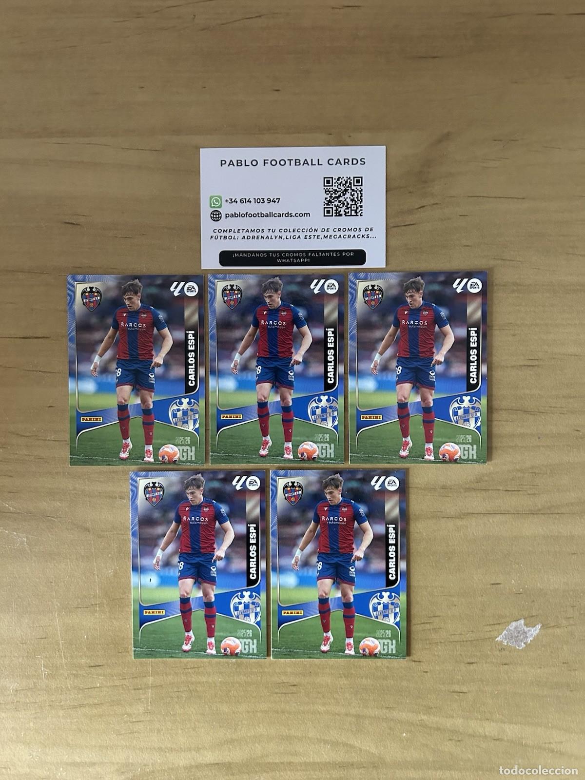 Cartes &agrave; collectionner de Football: Lote x5 Carlos Esp&iacute; True Rookie n&ordm;215 &ndash; Megacracks LaLiga 2025-26 Panini Levante UD