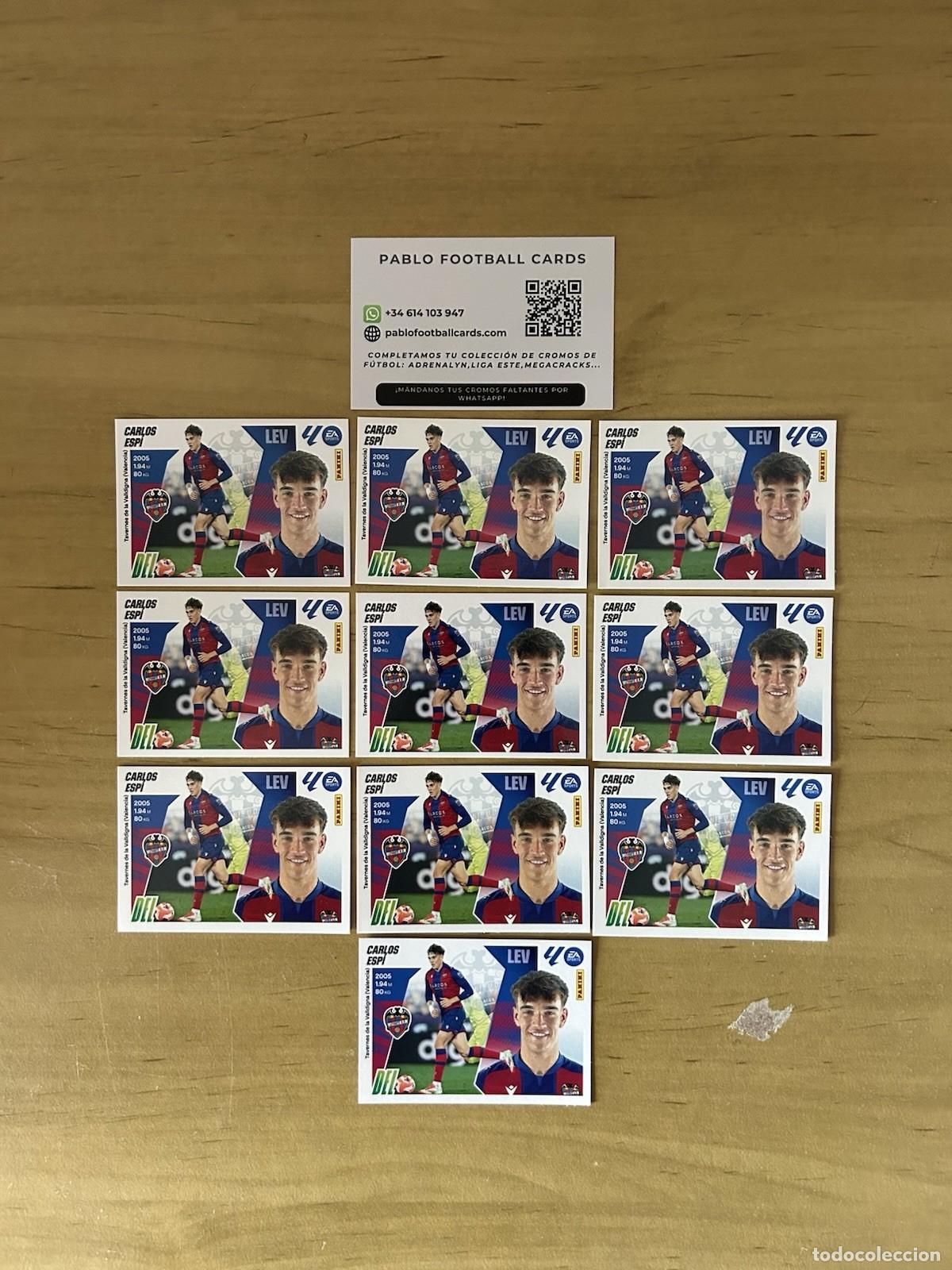 Cartes &agrave; collectionner de Football: Lote x10 Carlos Esp&iacute; Rookie n&ordm;19A &ndash; LaLiga Este 2025-26 Panini Levante UD