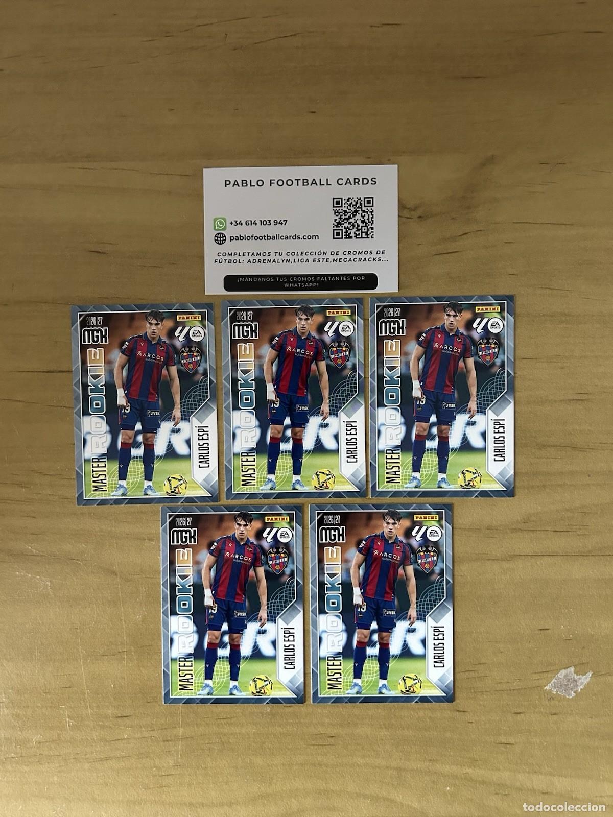 Cartes &agrave; collectionner de Football: Lote x5 Carlos Esp&iacute; M&aacute;ster Rookie n&ordm;408 &ndash; Megacracks LaLiga 2026-27 Panini Levante UD