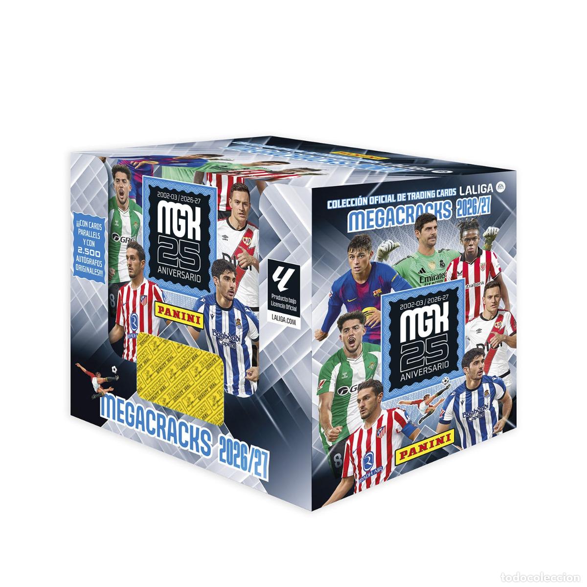 Cromos de f&uacute;tbol: Cajita 50 Sobres SEGUNDA EDICI&Oacute;N &ndash; Megacracks 2026-27 Colecci&oacute;n Oficial Panini
