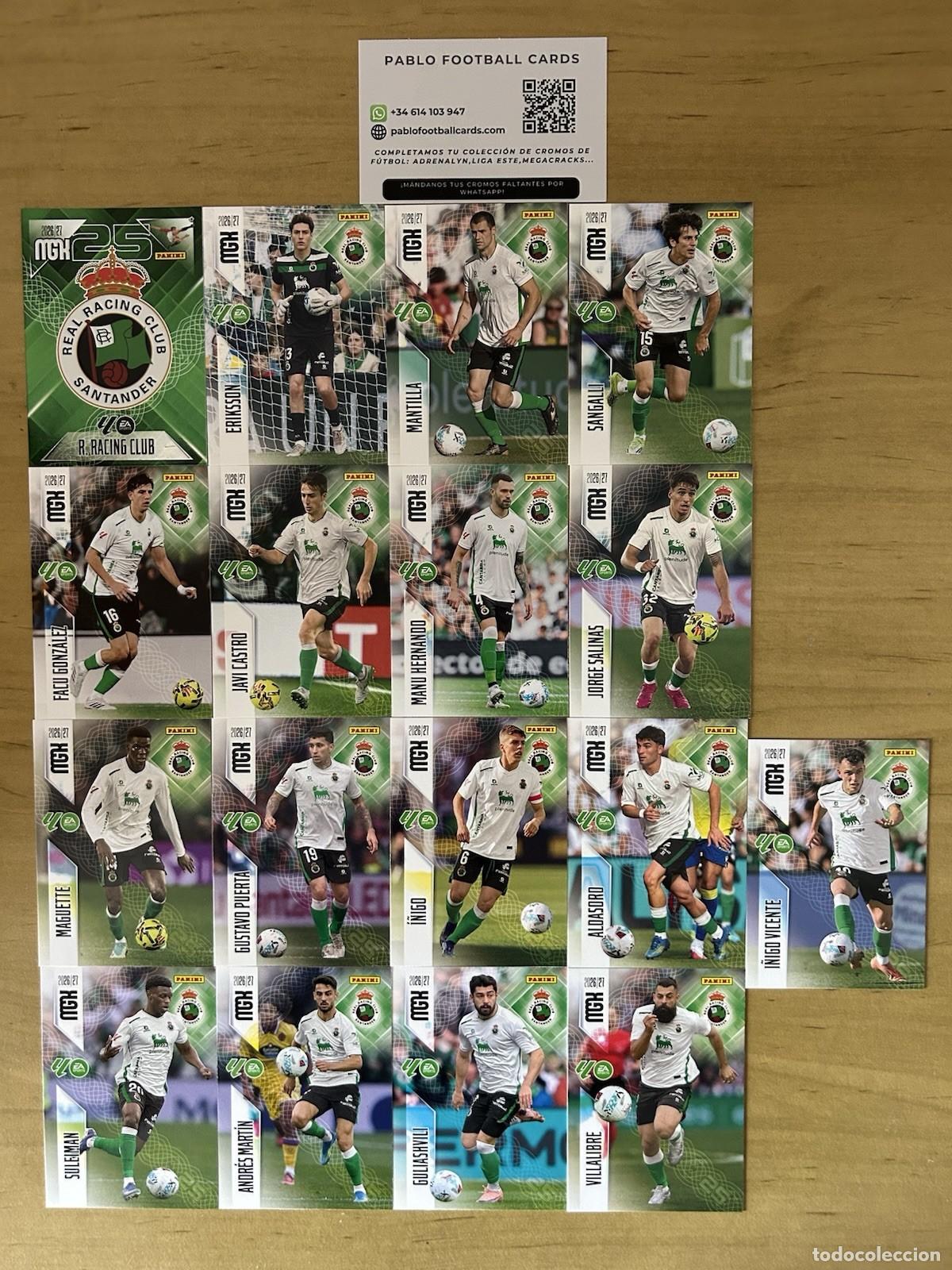 Cromos de Futebol: Racing de Santander Equipo Completo 17 Cards &ndash; Megacracks LaLiga 2026-27 Panini