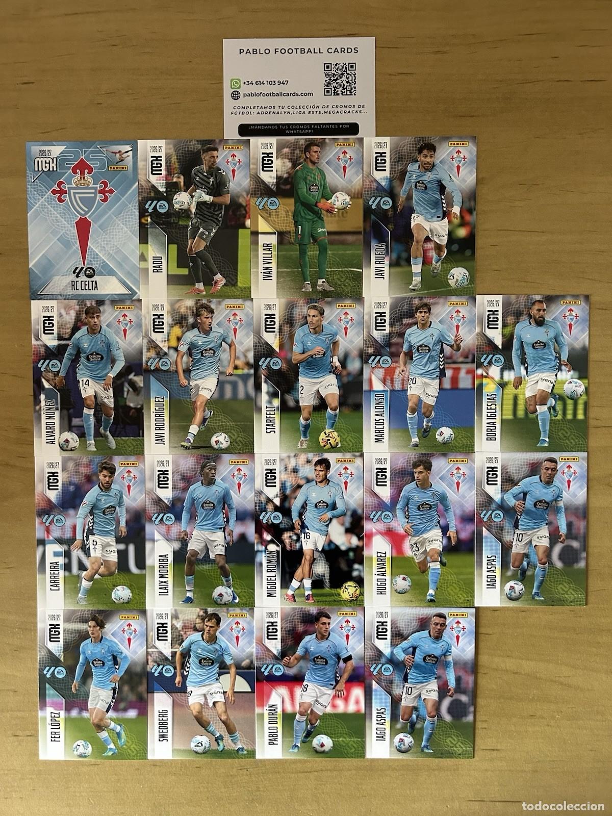 Cromos de Futebol: Celta de Vigo Equipo Completo 18 Cards &ndash; Megacracks LaLiga 2026-27 Panini