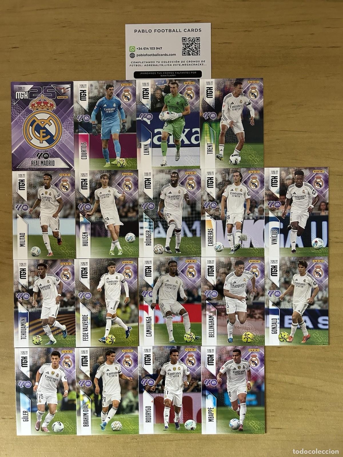 Cromos de Futebol: Real Madrid Equipo Completo 18 Cards &ndash; Megacracks LaLiga 2026-27 Panini