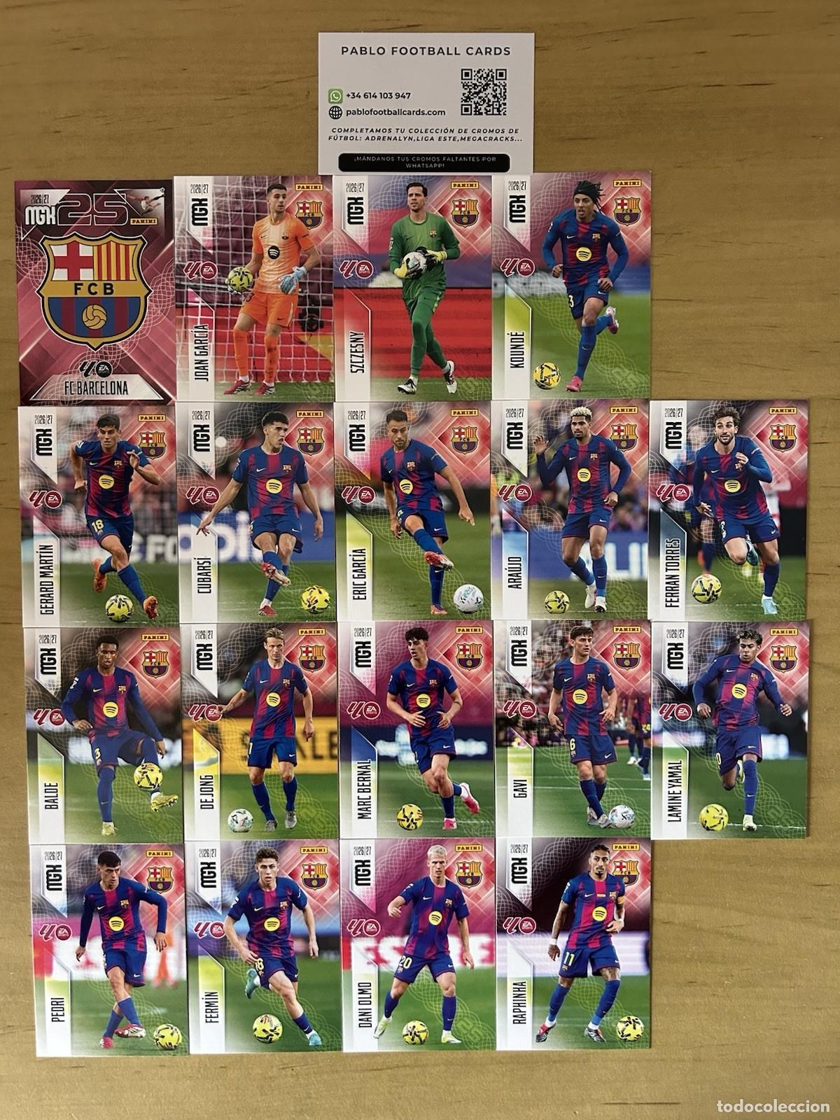 Cromos de Futebol: FC Barcelona Equipo Completo 18 Cards &ndash; Megacracks LaLiga 2026-27 Panini