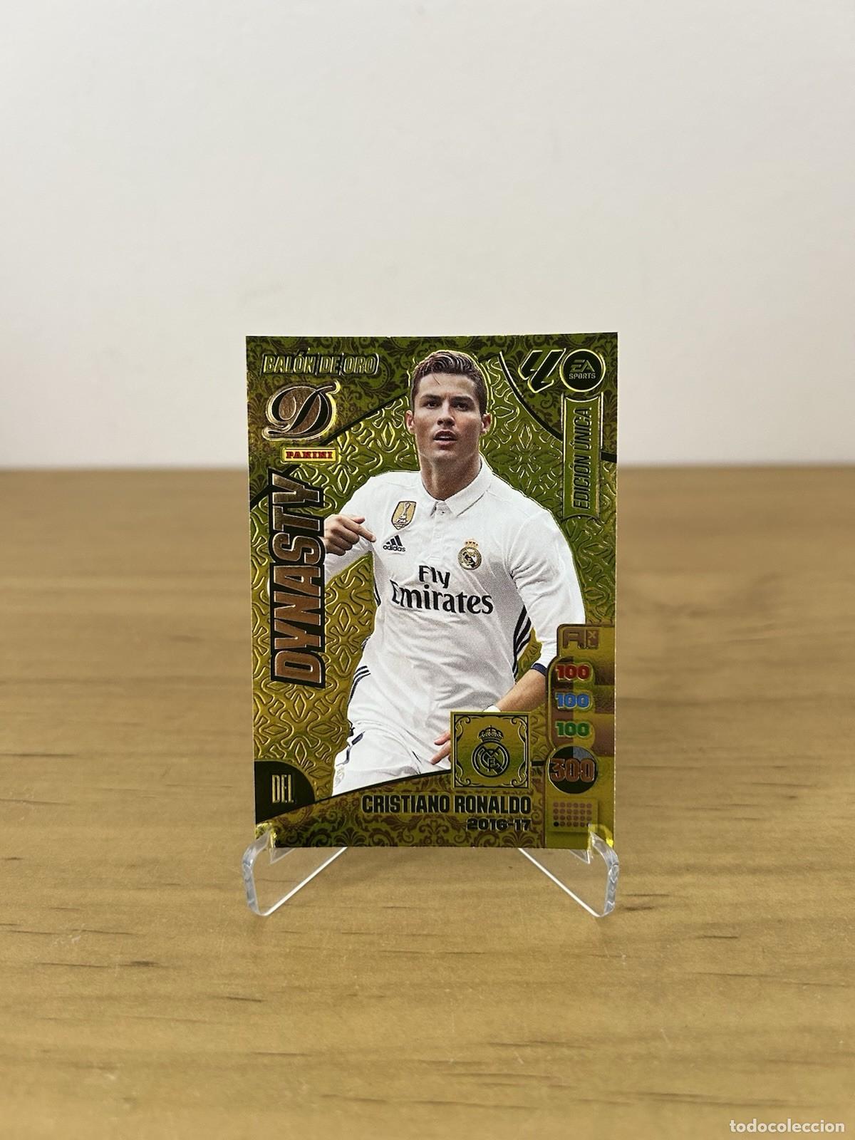 Figurine di Calcio: Cristiano Ronaldo Bal&oacute;n de Oro Dynasty 2016-17 &ndash; Adrenalyn XL LaLiga 2024-25 Panini