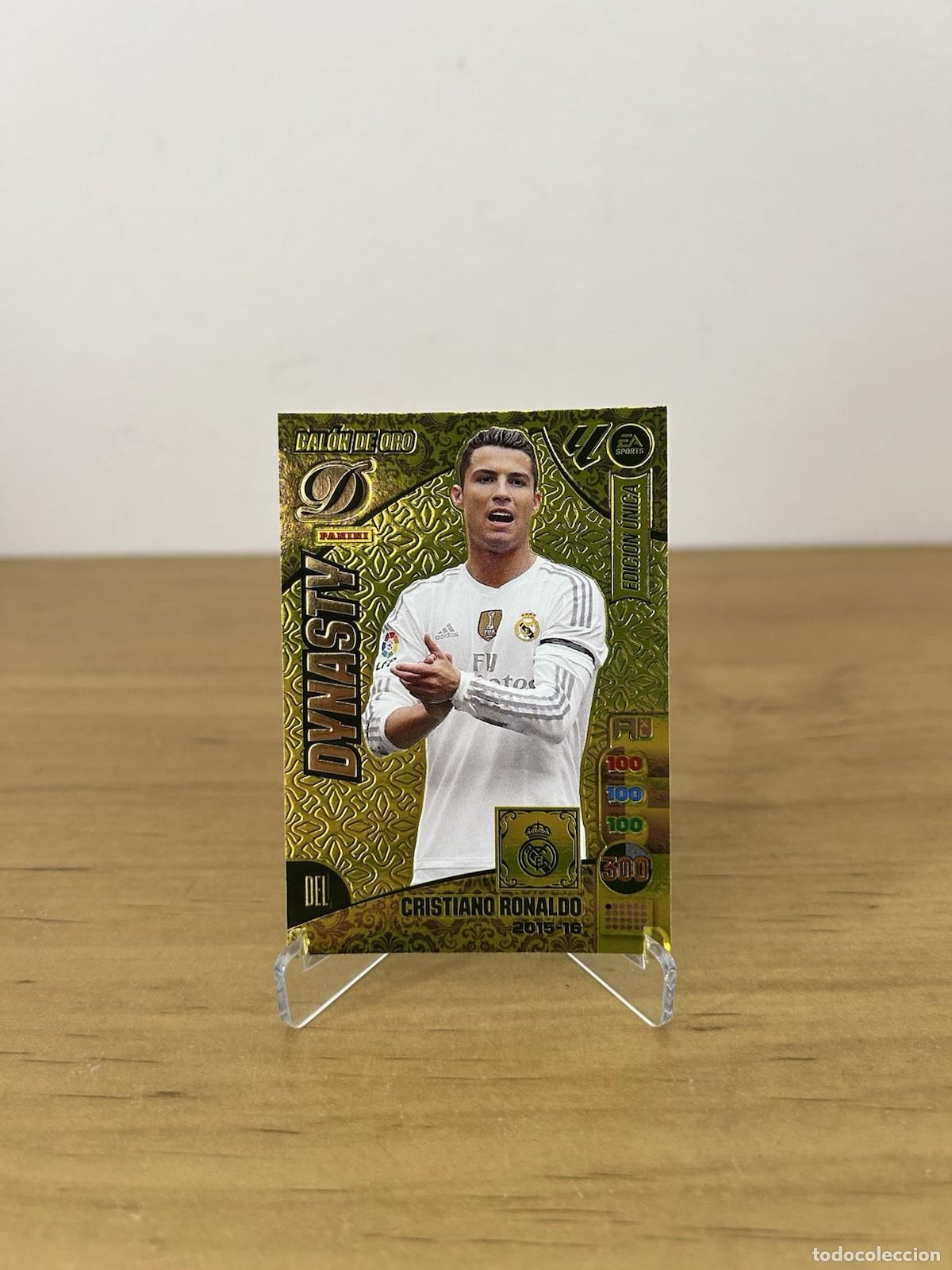 Figurine di Calcio: Cristiano Ronaldo Bal&oacute;n de Oro Dynasty 2015-16 &ndash; Adrenalyn XL LaLiga 2024-25 Panini