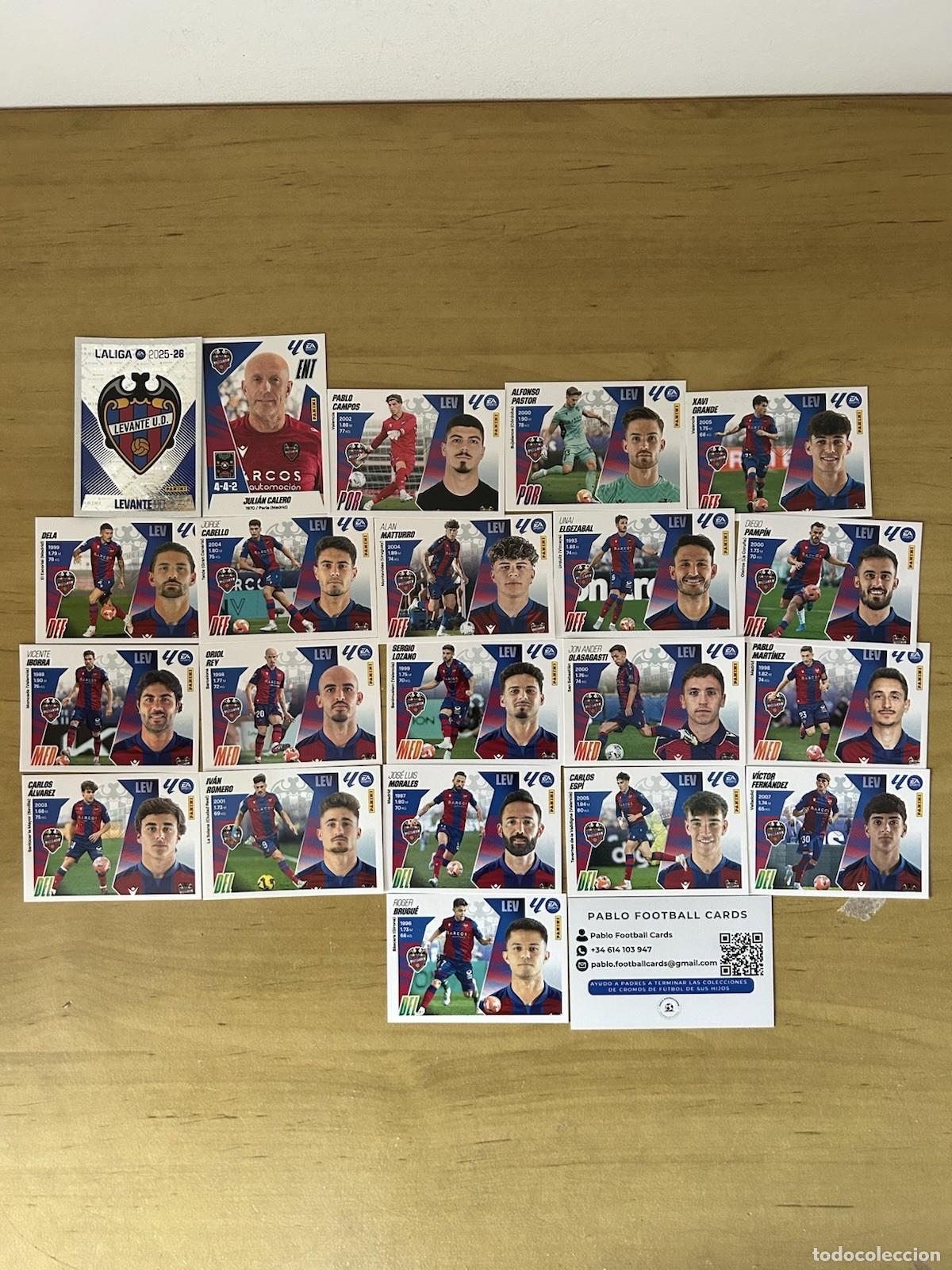 Cartes &agrave; collectionner de Football: Levante UD Equipo Completo 21 Stickers &ndash; LaLiga Este 2025-26 Panini