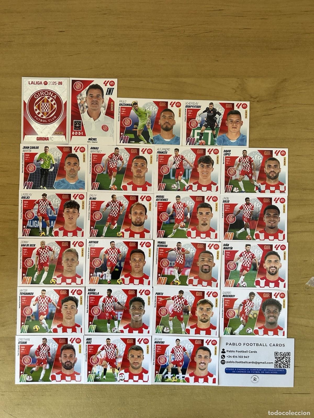 Cartes &agrave; collectionner de Football: Girona FC Equipo Completo 23 Stickers &ndash; LaLiga Este 2025-26 Panini