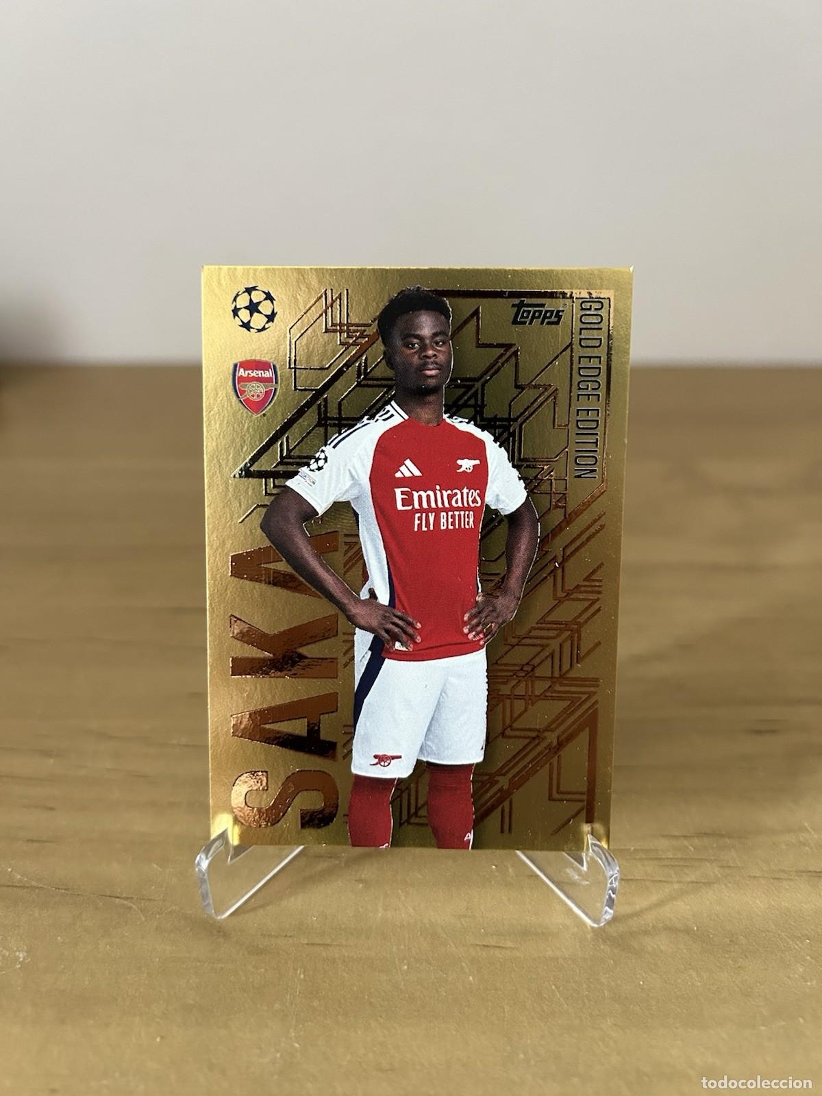 Cartes &agrave; collectionner de Football: Bukayo Saka Gold Edge Edition n&ordm;GE3 &ndash; Topps Match Attax Champions League 2024-25