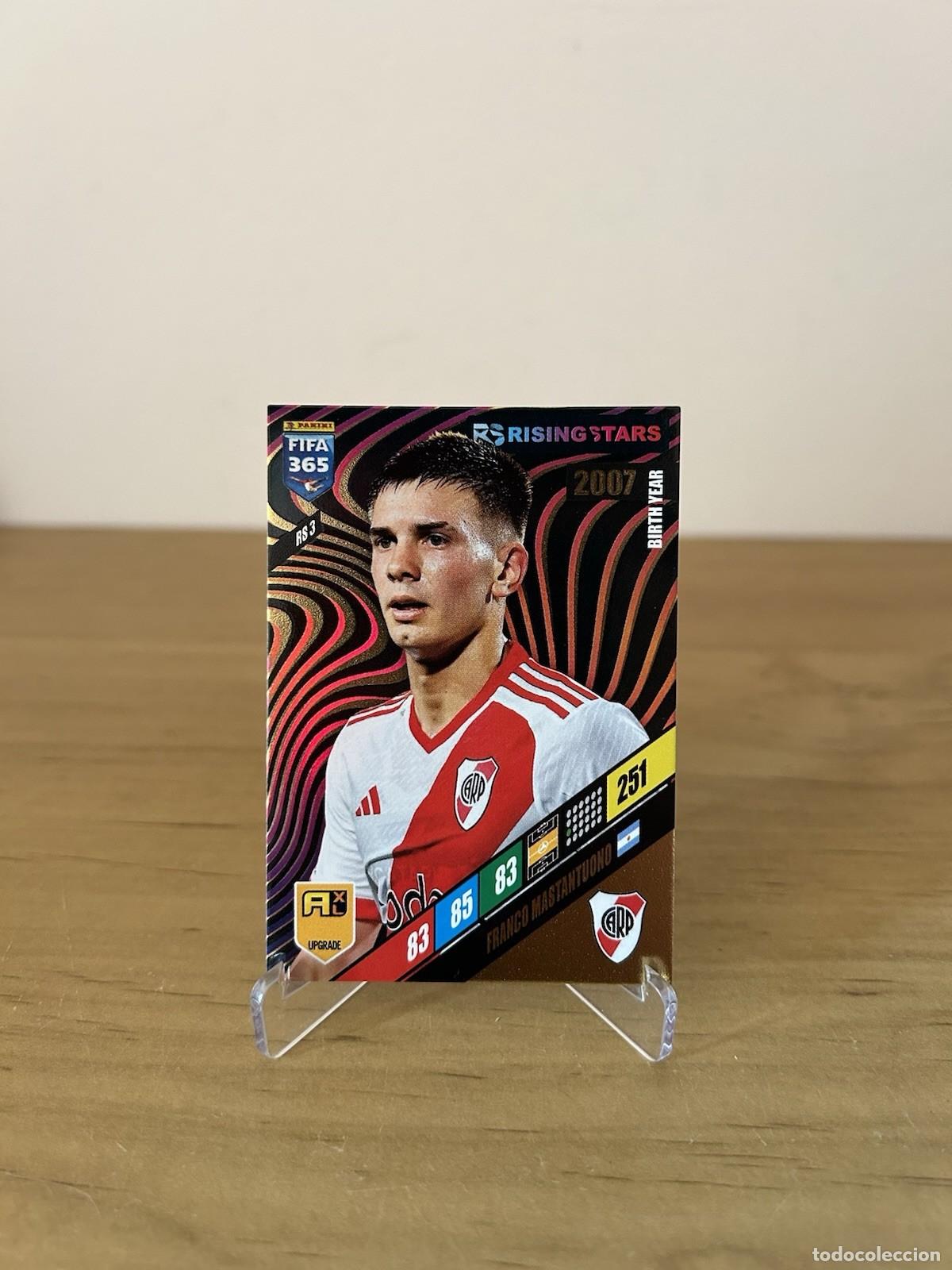 Cromos de Futebol: Franco Mastantuono Rising Stars Rookie &ndash; Panini FIFA 365 2024 River Plate