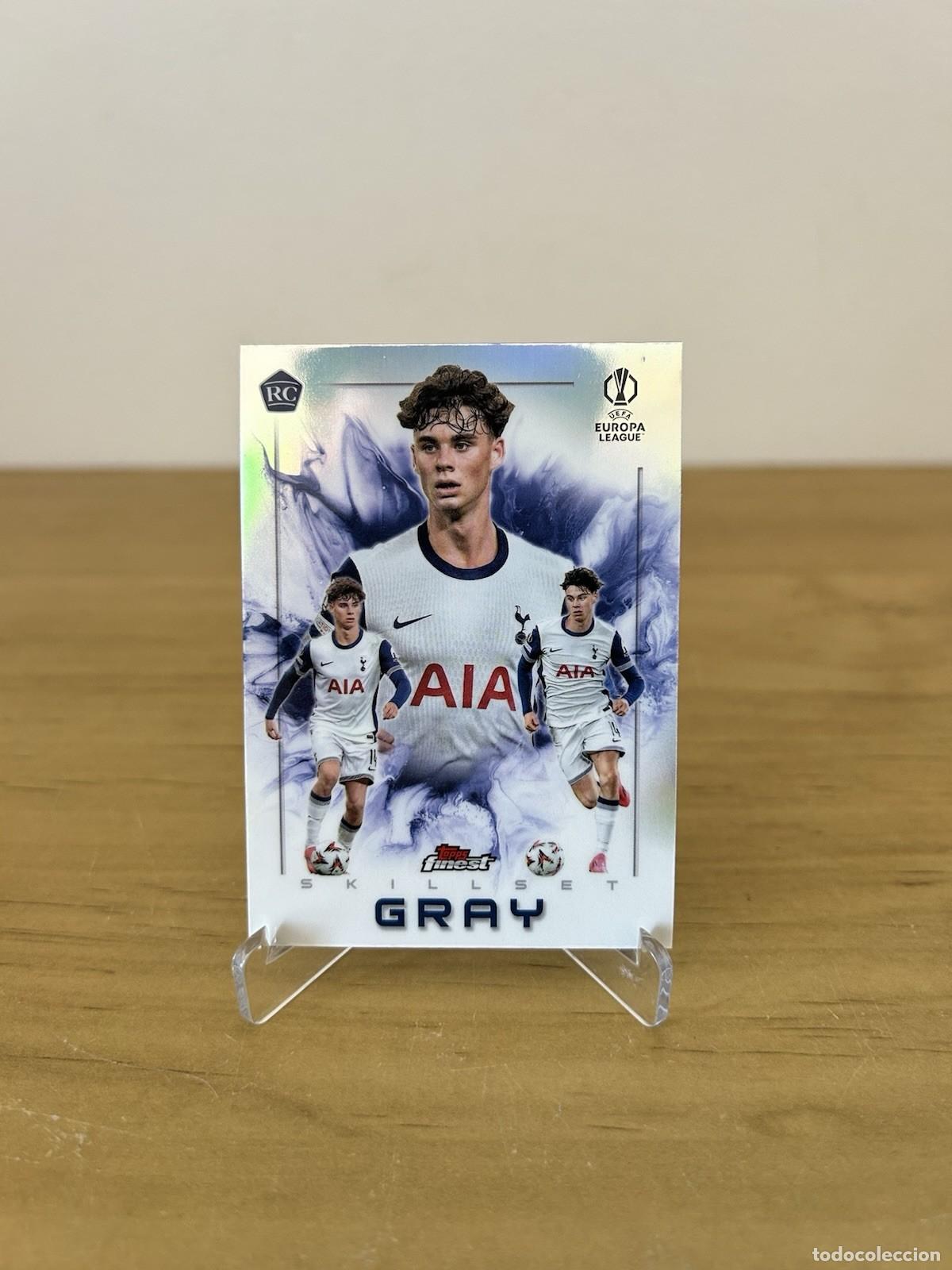 Cromos de f&uacute;tbol: Archie Gray Skillset Rookie n&ordm;SK-7 &ndash; Topps Finest UEFA 2024-25 Tottenham
