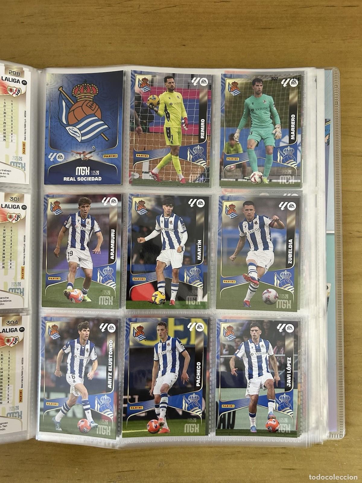 Cromos de f&uacute;tbol: Real Sociedad Equipo Completo 18 Cards &ndash; Megacracks LaLiga 2025-26 Panini