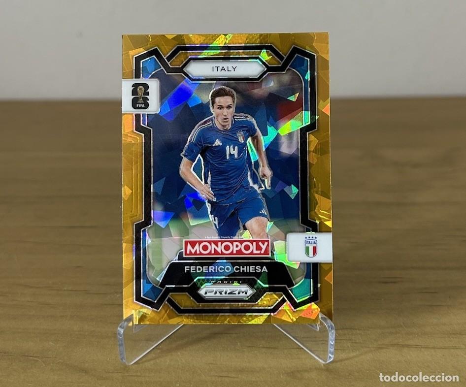 Football Stickers: Federico Chiesa Gold Cracked Ice &ndash; Panini Prizm Monopoly FIFA World Cup 2026