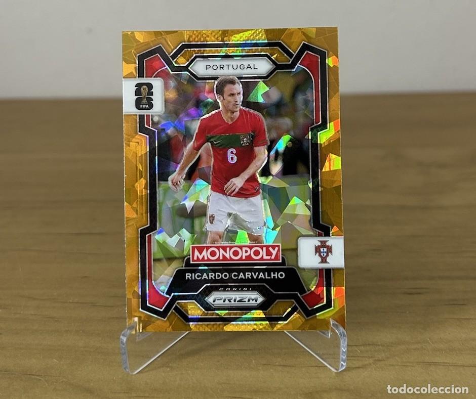 Football Stickers: Ricardo Carvalho Gold Cracked Ice &ndash; Panini Prizm Monopoly FIFA World Cup 2026