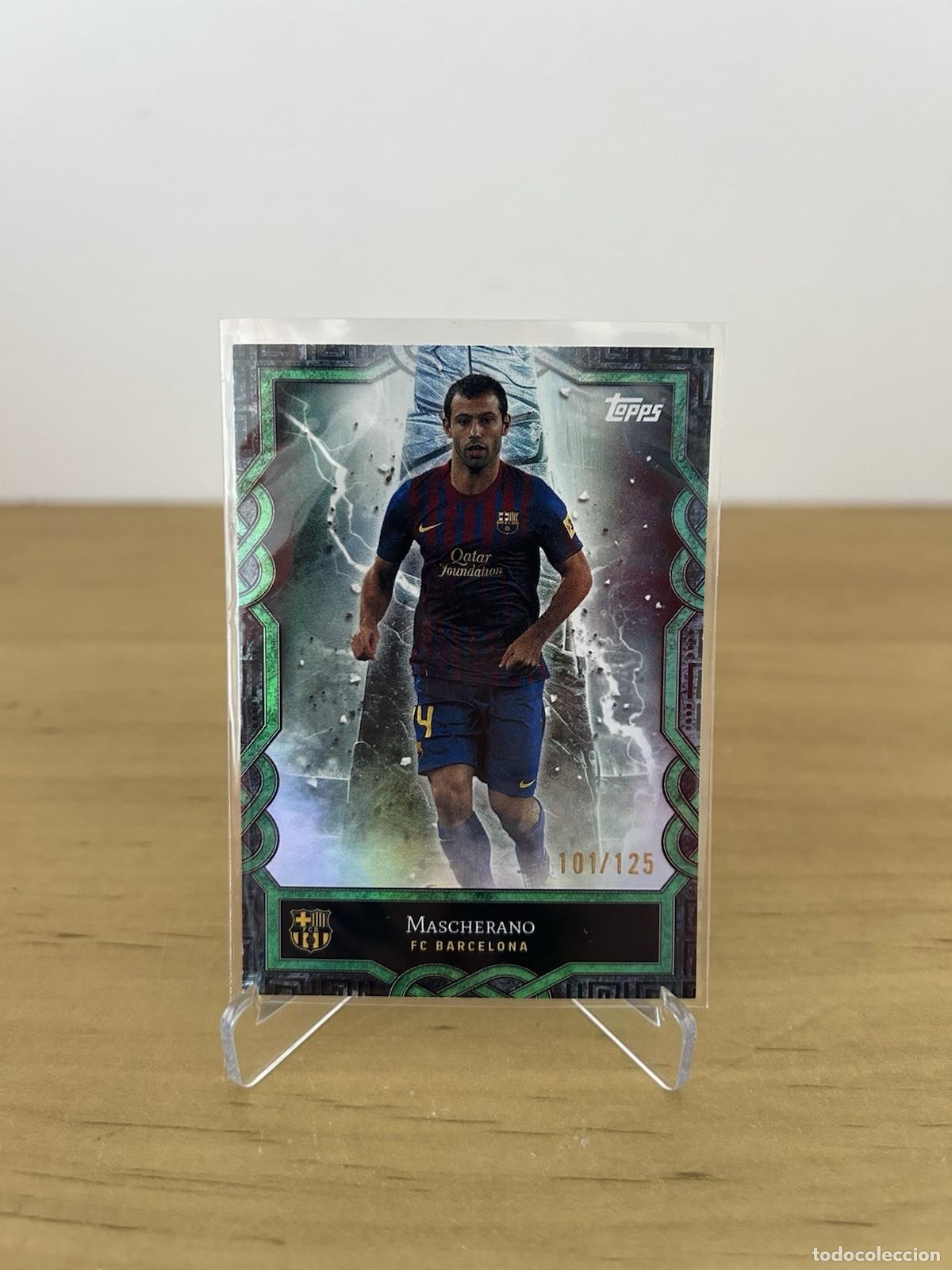 Football Stickers: Javier Mascherano Monolith n&ordm;MO-2 /125 &ndash; Topps Team Set FC Barcelona 2024-25