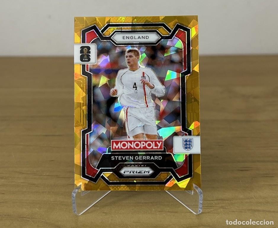 Cromos de Futebol: Steven Gerrard Gold Cracked Ice &ndash; Panini Prizm Monopoly FIFA World Cup 2026