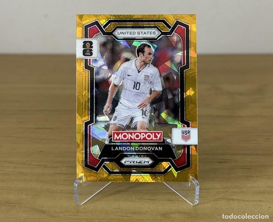 Cromos de Futebol: Landon Donovan Gold Cracked Ice &ndash; Panini Prizm Monopoly FIFA World Cup 2026