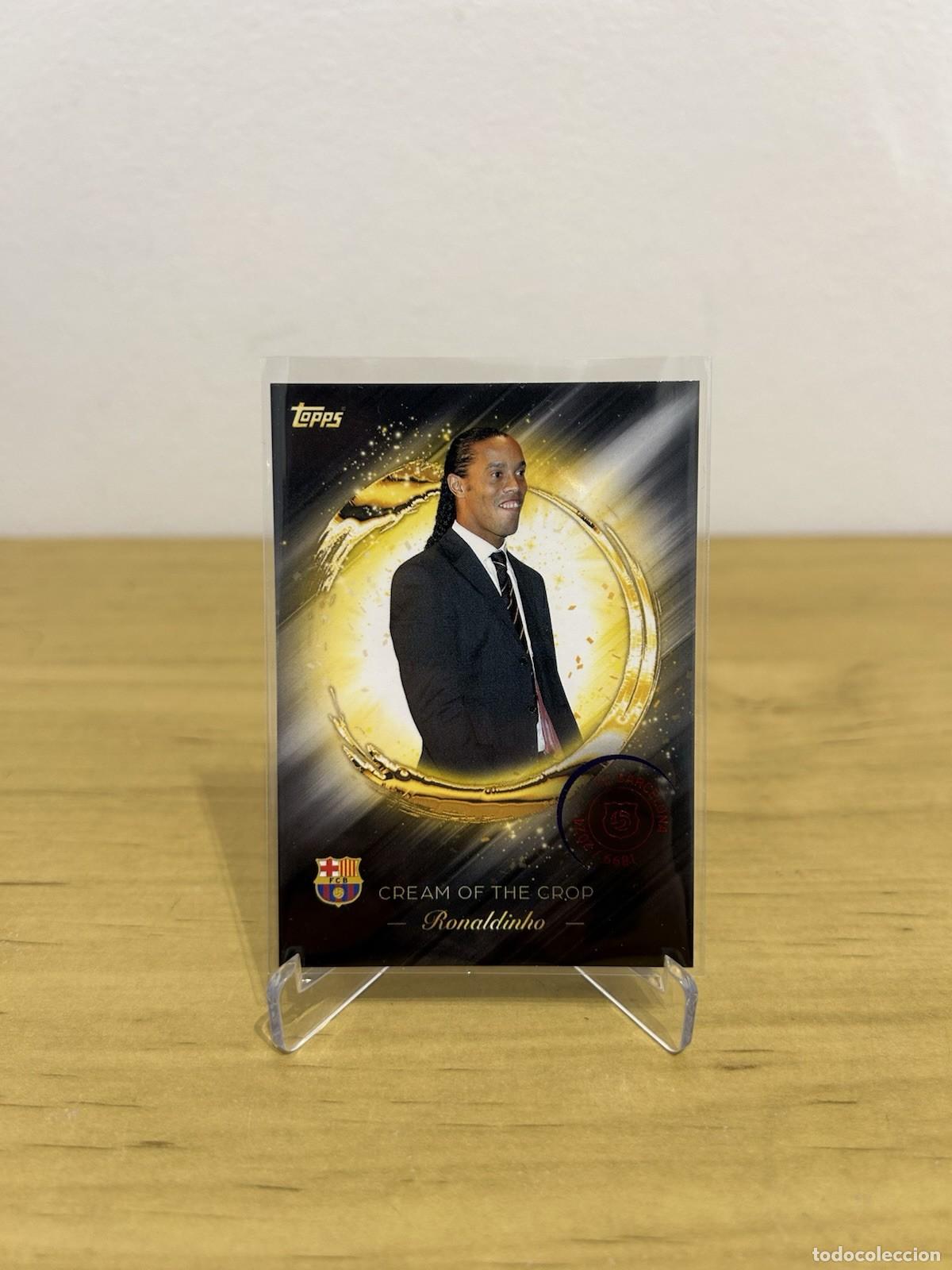 Cromos de Futebol: Ronaldinho Cream Of The Crop n&ordm;CR-3 &ndash; Topps FC Barcelona 125 Aniversario