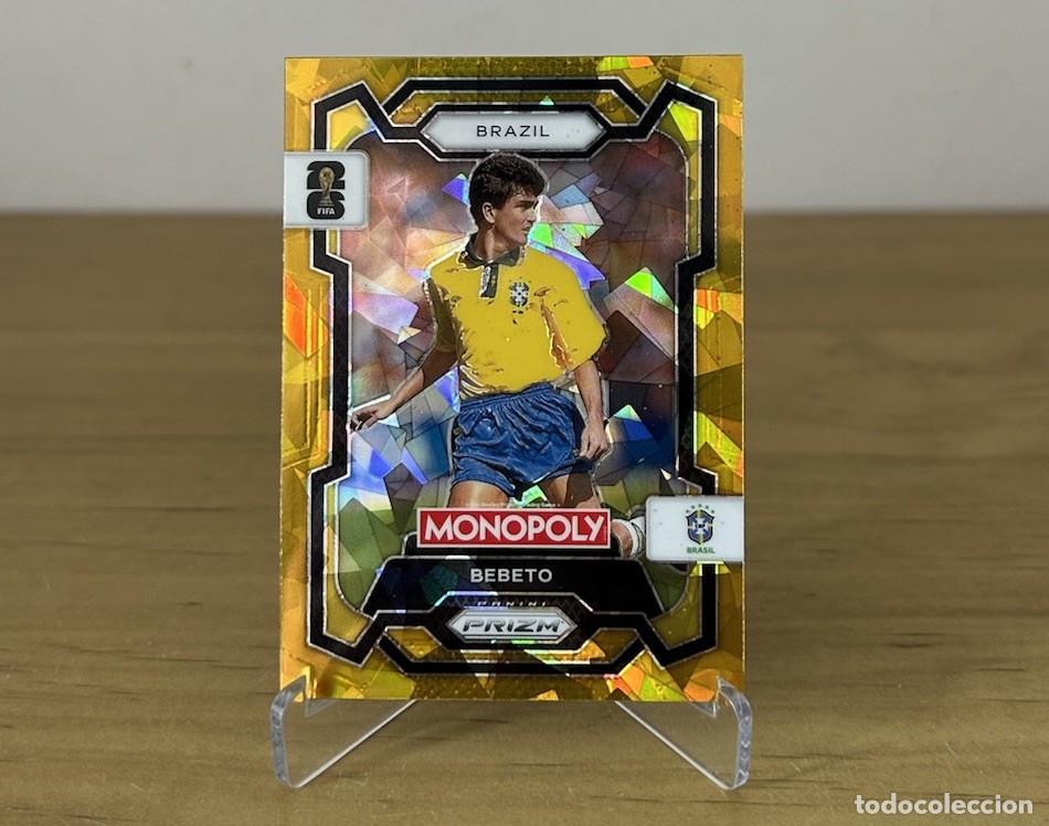 Football Stickers: Bebeto Gold Cracked Ice &ndash; Panini Prizm Monopoly FIFA World Cup 2026
