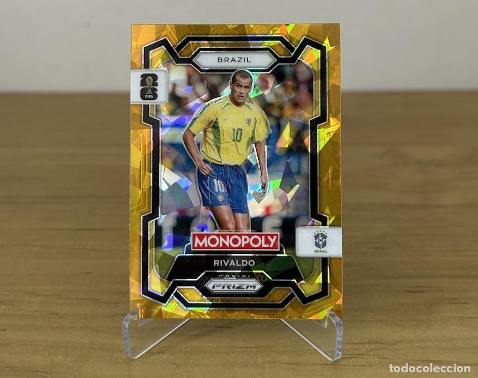 Football Stickers: Rivaldo Gold Cracked Ice &ndash; Panini Prizm Monopoly FIFA World Cup 2026