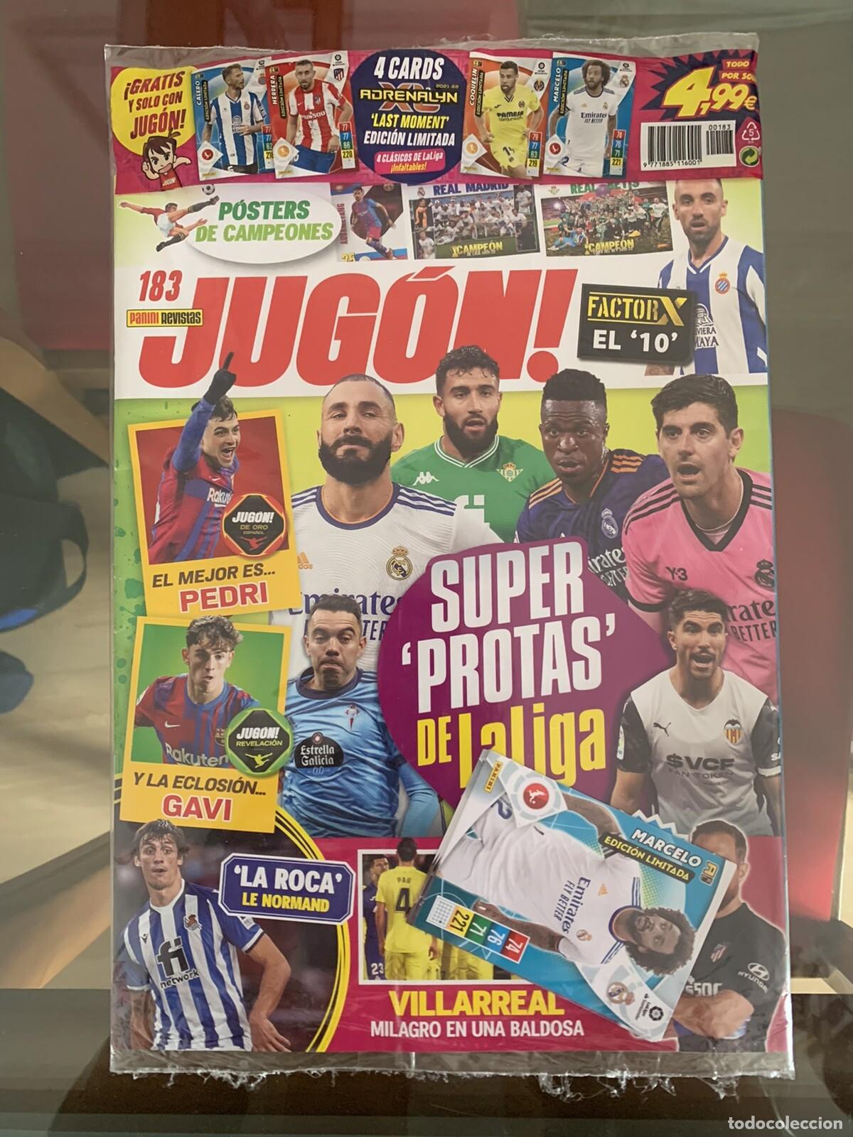 Football Stickers: Revista Jug&oacute;n 183 Precintada &ndash; Con Cartas Adrenalyn XL 2021 Panini