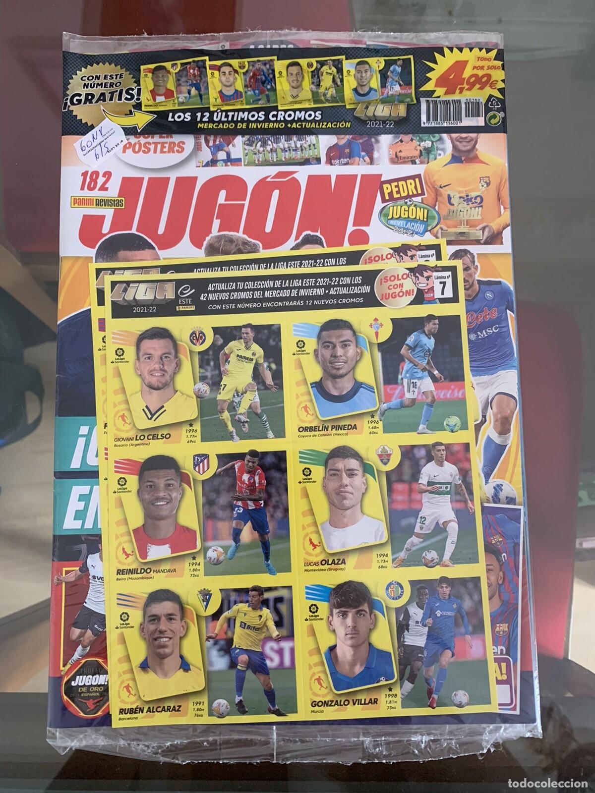 Cromos de Futebol: Revista Jug&oacute;n 182 Precintada &ndash; Con Cromos LaLiga Este 2021-22 Panini