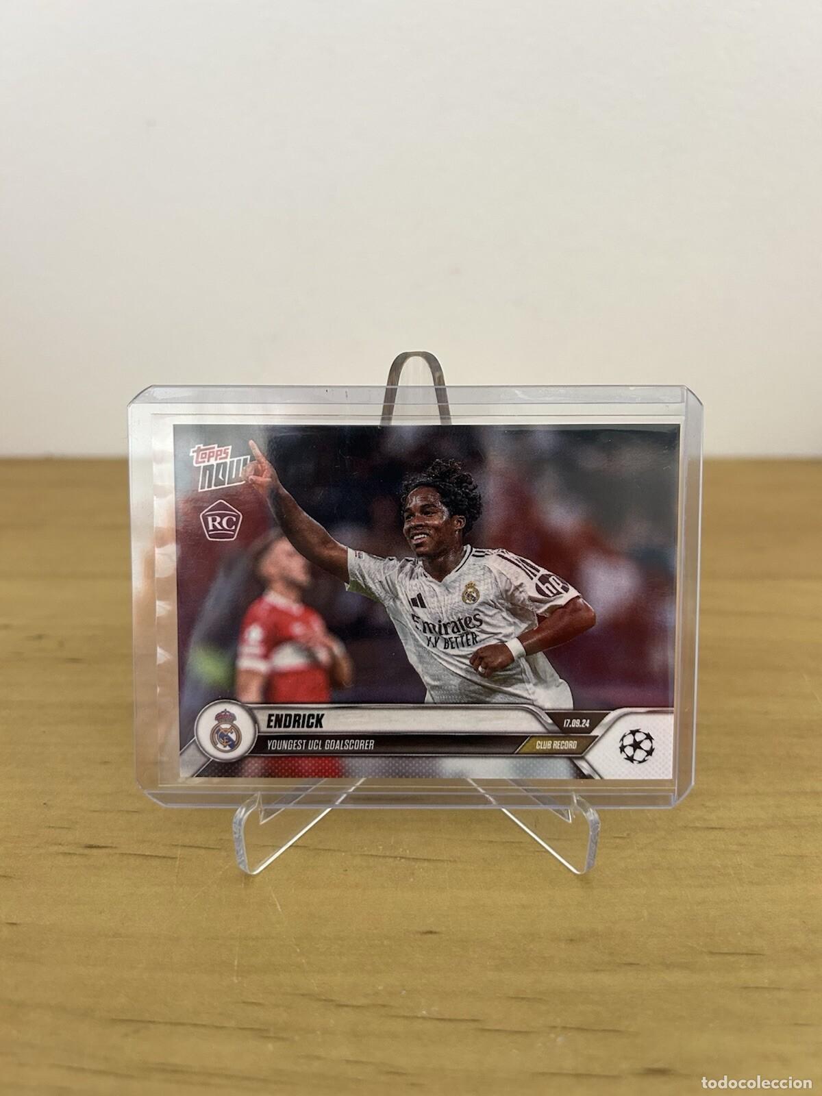 Cromos de f&uacute;tbol: Endrick Topps Now n&ordm;142 &ndash; Wonderkid Ficha por el Real Madrid