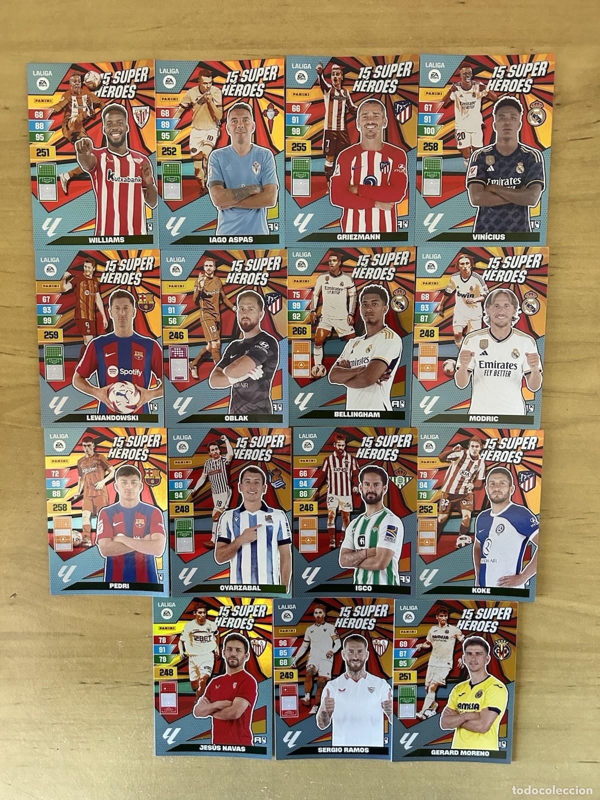 Cromos de f&uacute;tbol: Dream Box 15&ordm; Aniversario Los 15 S&uacute;per H&eacute;roes &ndash; Adrenalyn XL LaLiga 2023-24