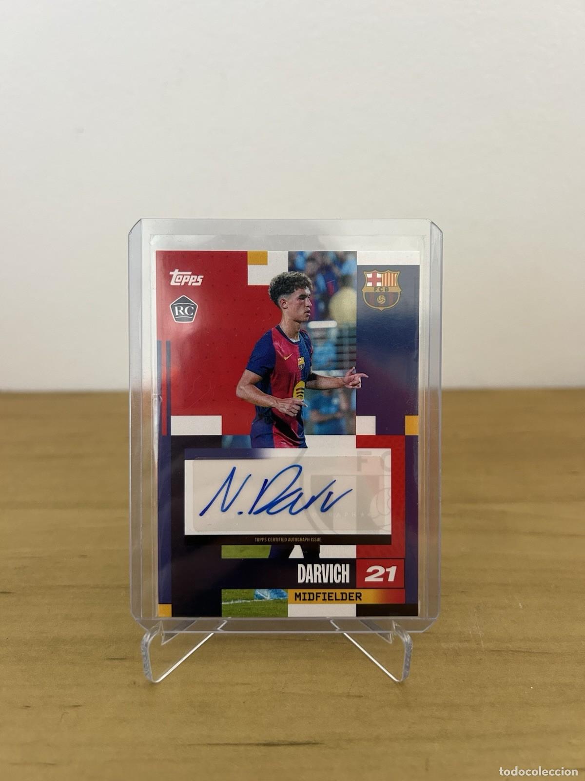 Cromos de f&uacute;tbol: Noah Darvich Aut&oacute;grafo &ndash; Topps Team Set FC Barcelona 2024-25