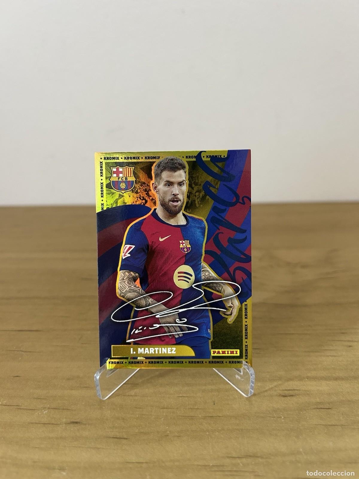 Cromos de f&uacute;tbol: I&ntilde;igo Mart&iacute;nez Kromix Gold &ndash; Panini Club FC Barcelona 2024-25