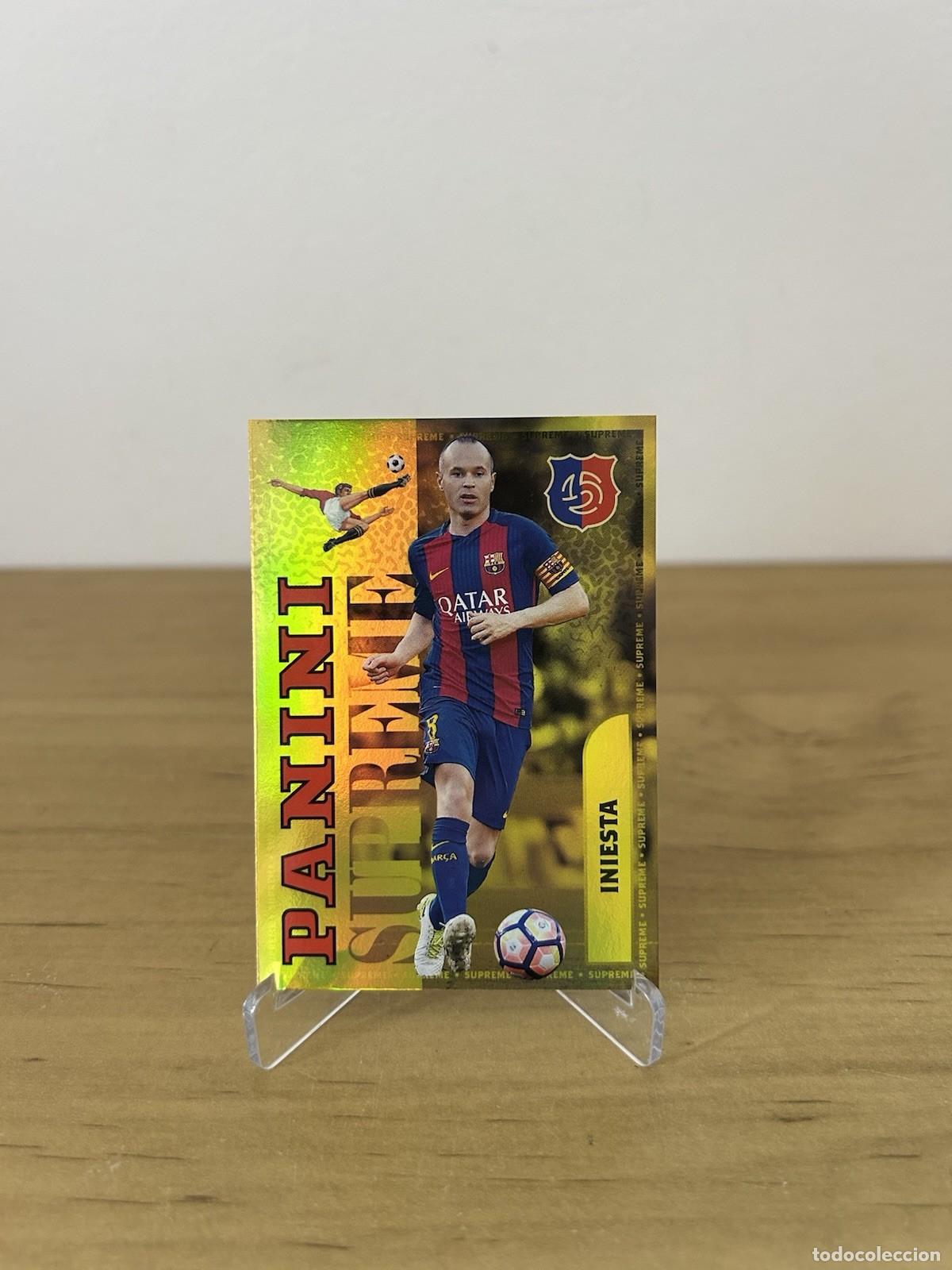 Cromos de f&uacute;tbol: Andr&eacute;s Iniesta Supreme Gold &ndash; Panini Club FC Barcelona 2024-25