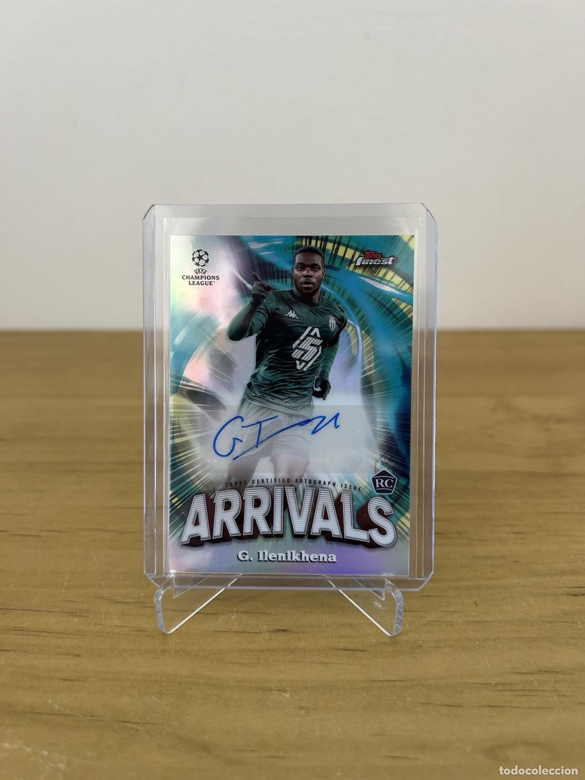 Cromos de f&uacute;tbol: George Ilenikhena Aut&oacute;grafo Arrivals Refractor &ndash; Topps Finest 2024-25 AS Monaco