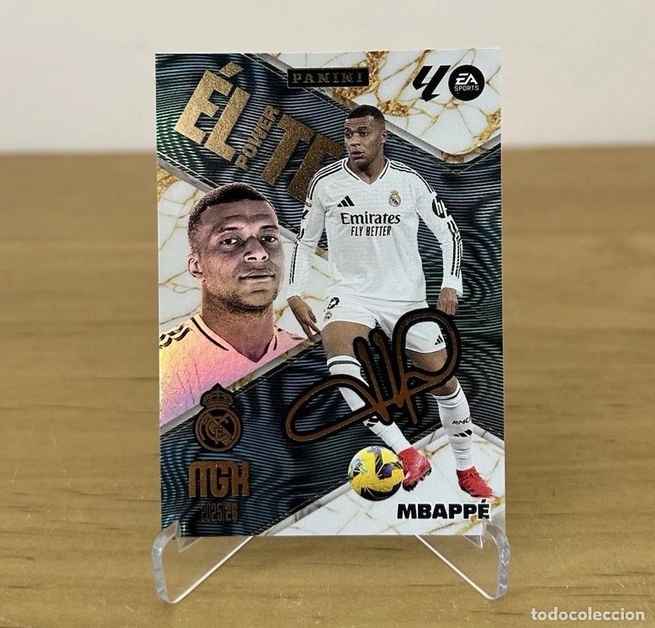 Cromos de f&uacute;tbol: Kylian Mbapp&eacute; Elite Power P12 Firmada &ndash; Megacracks LaLiga 2025-26 Real Madrid