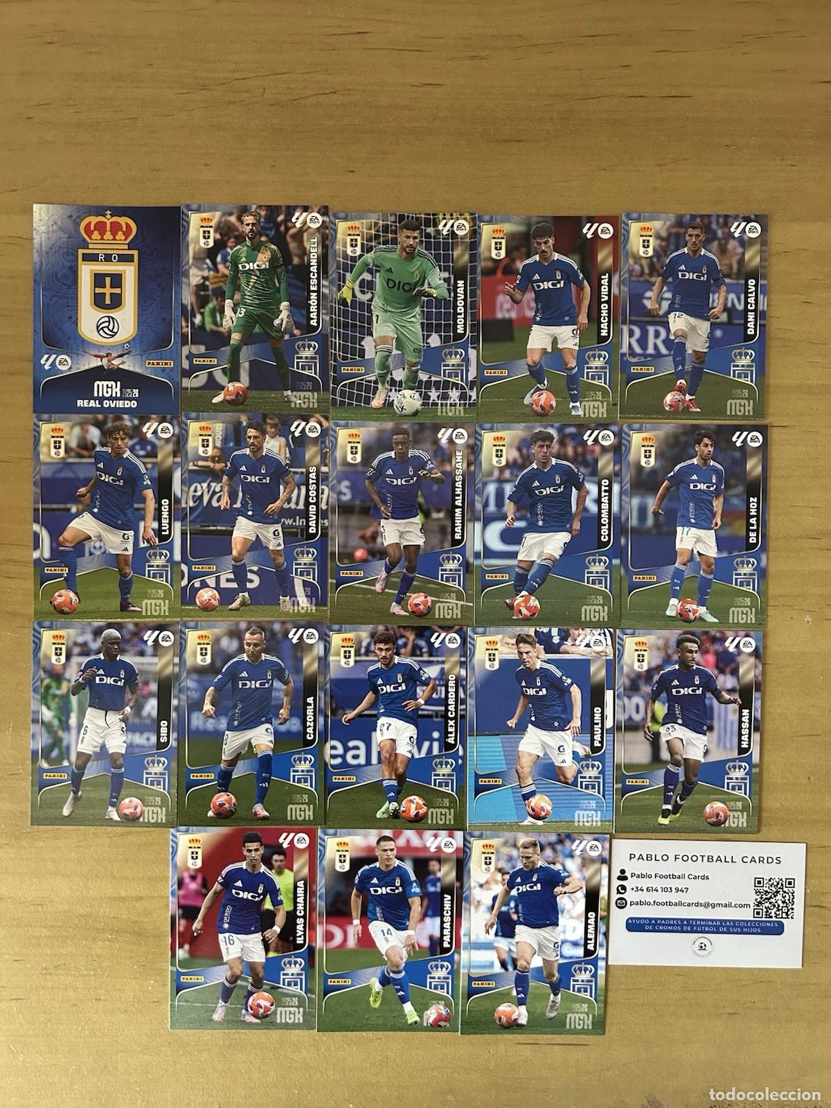 Cromos de f&uacute;tbol: Real Oviedo Equipo Completo 18 Cards &ndash; Megacracks LaLiga 2025-26 Panini