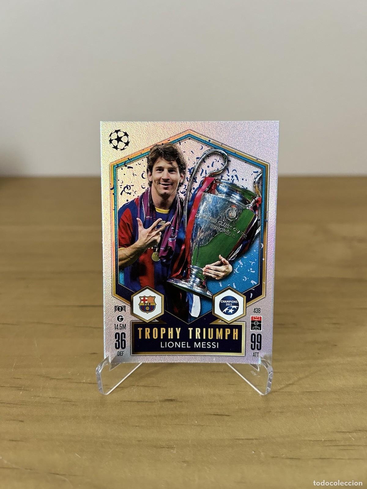 Cromos de f&uacute;tbol: Lionel Messi Trophy Triumph n&ordm;438 &ndash; Topps Match Attax 2024-25
