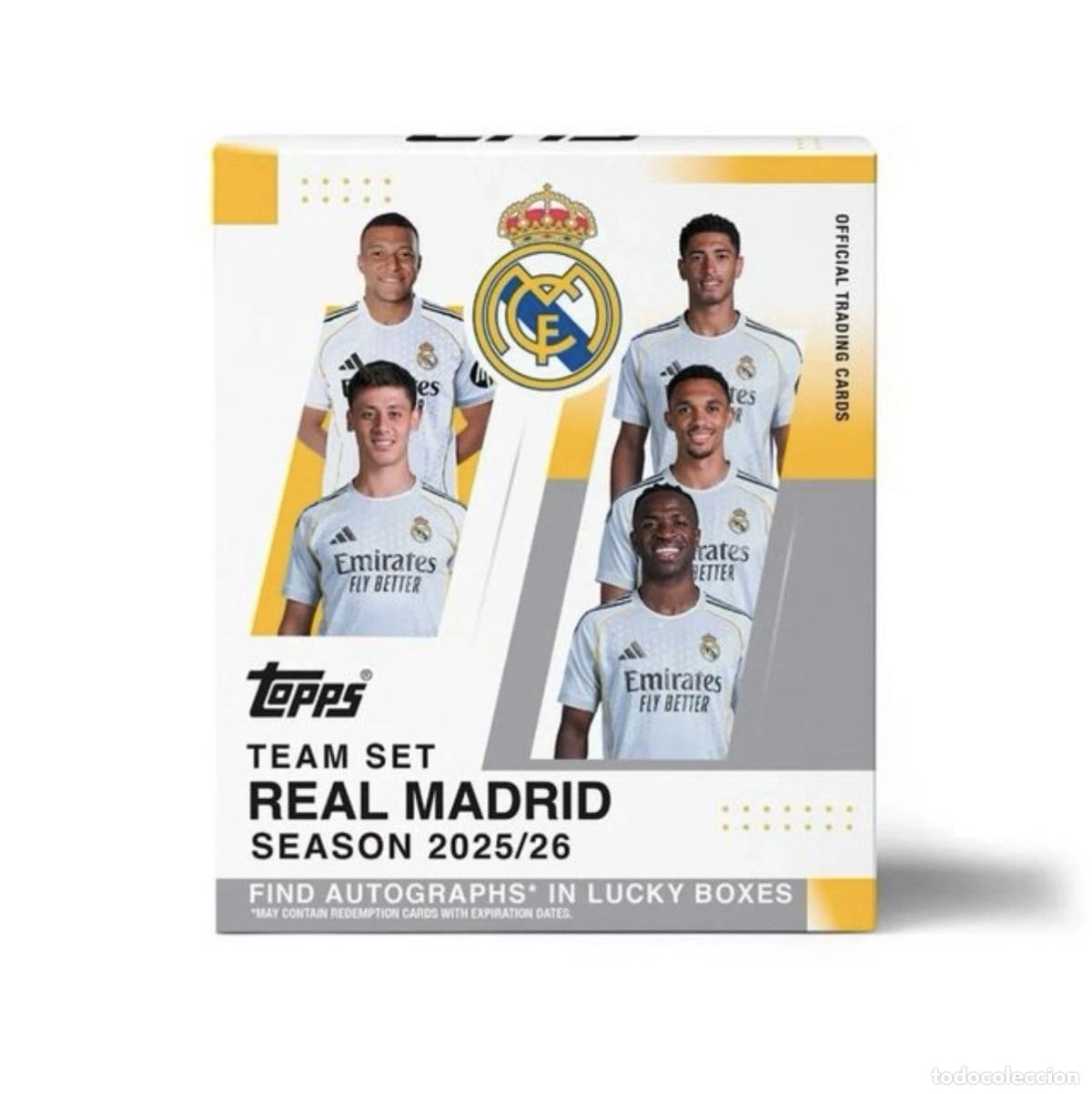 Cromos de f&uacute;tbol: Topps Team Set Real Madrid 2025-26 &ndash; Caja Precintada de F&aacute;brica